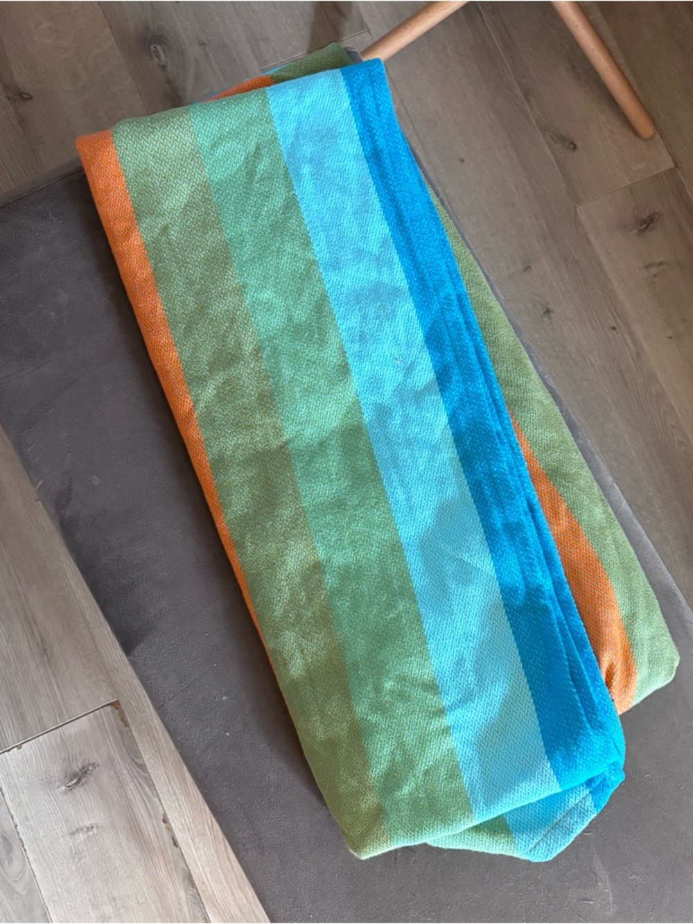 Lenny Lamb in Teal, Aqua, Green & Orange